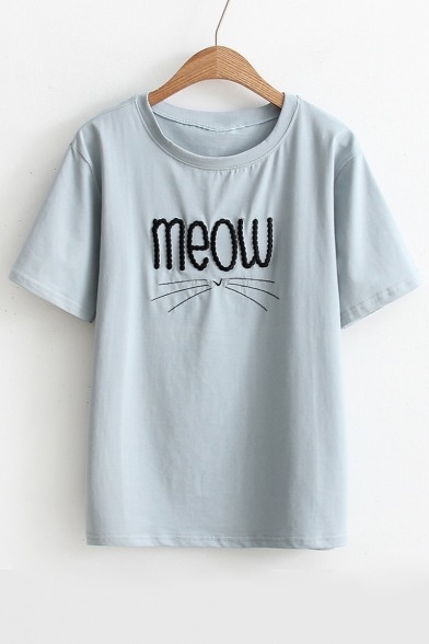 bettermeme: Stylish Lovely Tops Collection  Cat Fish Printed Tee     Cartoon Cat T-shirt  MEOW T-shirt      Cat Face Tee  Cartoon Cat T-shirt    SEE U LATER T-shirt    Contrast V-neck Striped Tee     V Lace Trim T-shirt  Watermelon ¾ Sleeve Sun