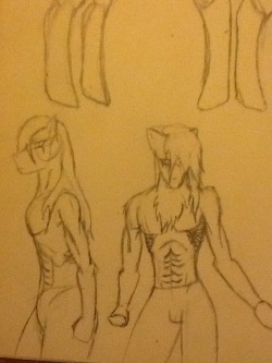 Doodles trying to re-relearn anthro type