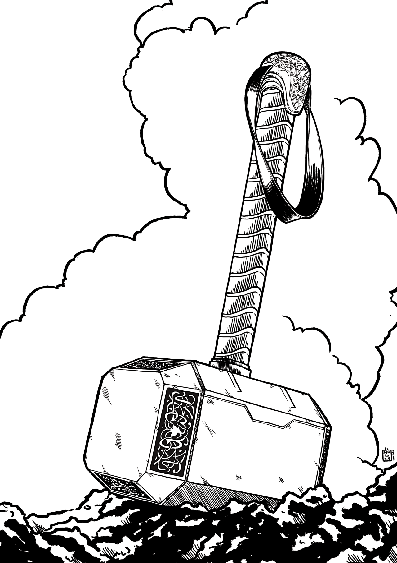 Buy Mjolnir Digital Reference Drawing for Prop Making Online in India - Etsy