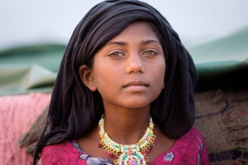 A young Kalbelia woman from Rajasthan, India, poses for portrait.Mark Meyer