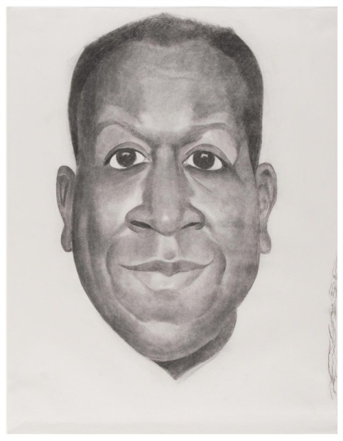 Georgia O’Keeffe (American, 1887-1986), Untitled (Beauford Delaney), 1943. Charcoal on off-white lai