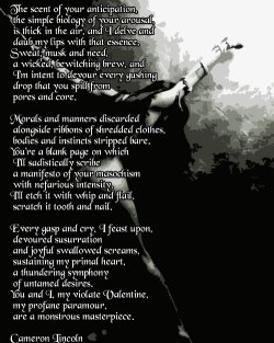 cravehiminallways212:  PRIMAL. A poem, written