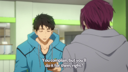 bayreef:  sousuke calling rin out on his