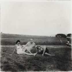 aubreylstallard:  Diane Arbus, “A Family one evening at a nudist camp, Pa,” 1965 