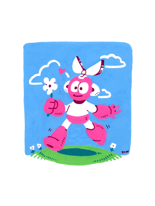 mewymarsher:Weekly Draw Week 12: Cutman—————————–Cutman frolics through the flowers!