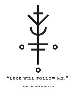 mearalavender: “Luck will follow me.”  Sigil Sunday! May this sigil be in your favour. ♥ Everyone can use some little luck hm?  Feel free to use it, but please don’t post it as your own. Thank you.  