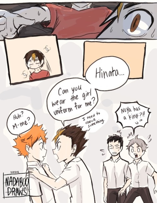 Porn photo nadaboodraws:  Haikyuu!! Rarepair Ships Pt.2~