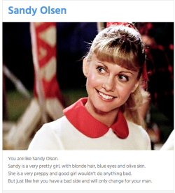  @AnnaBanks: Took the &lsquo;What #Grease Character Are You?&rsquo; Quiz on Buzzfeed. Is anyone surprised by this result? I&rsquo;m not.  