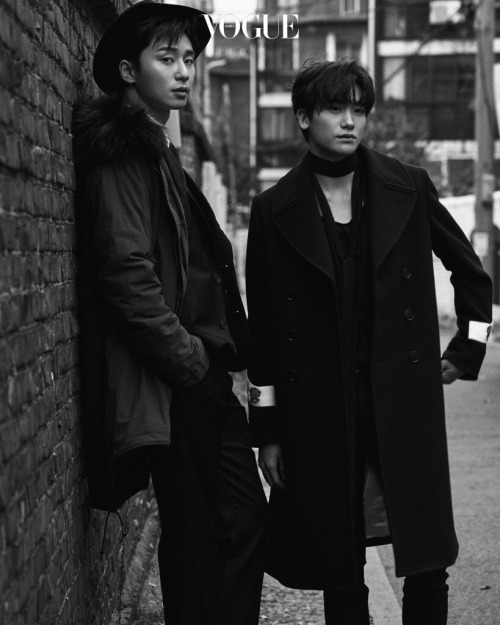 korean-style: stylekorea: Park Seo Joon and ZE:A‘s Park Hyung Sik for Vogue Korea Decembe