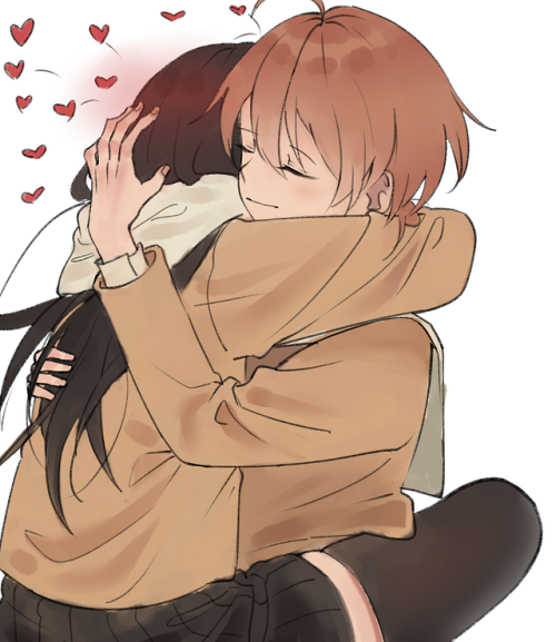 wholesomeyuri:✧･ﾟ: *✧ Heart and Hugs ✧ *:･ﾟ✧♡ Characters ♡ : Touko Nanami ♥ Yuu Koito♢ Anime ♢ : Yag