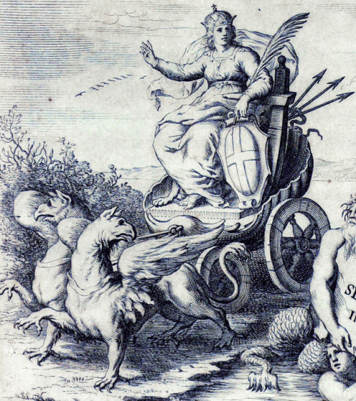 Frontispice of Pietro Battista Borgo’s De dominio ser.mae Genuensis (1641). Detail.Engraver: Corneli