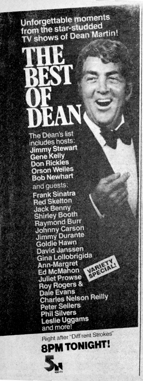 thefirstthinguc:  THE BEST OF DEAN MARTIN. TV Guide, May 11, 1979.