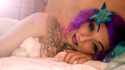 submissivefeminist:  thenightingalefloor:  popiatom:  These are ages old, but i never posted them so, here, have some mildly saucy early morning images! ; 3;  Those tattoos are honestly the best I’ve seen in ages  Your hair and make-up is perfection,