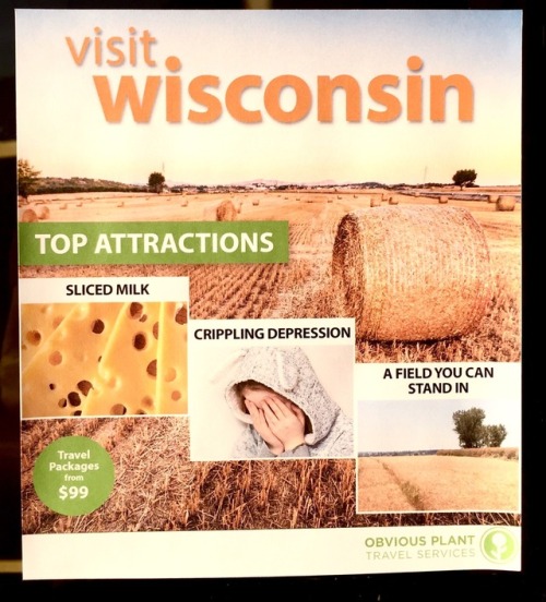 obviousplant: I made some state tourism ads and left them outside a local travel agency. More stuff