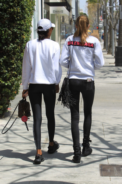 Josephine &amp; Jasmine spotted out for lunch at Villa Blanca in Beverly Hills - April 24th, 2018.