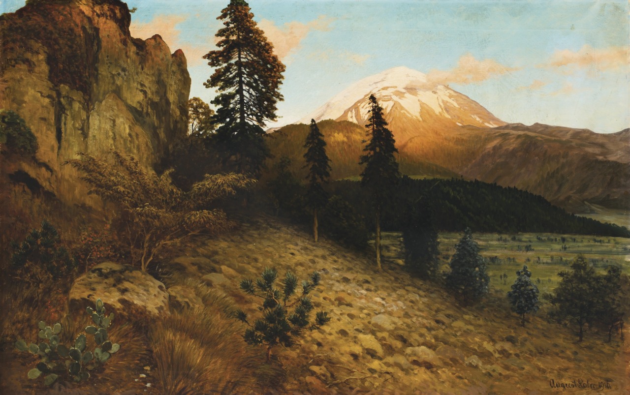 lawrenceleemagnuson:  August Löhr (Austria 1843-1919 Mexico)Vista del Popocatépetl
