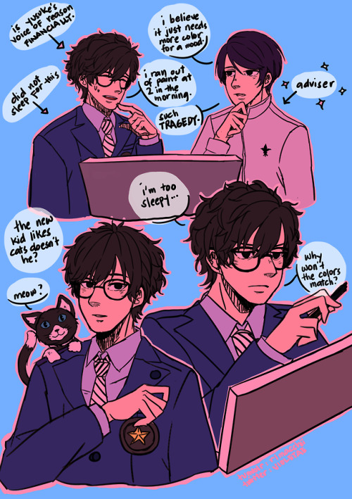 au in which akira attends kosei as a sleepless art student and yusuke is there to give him some usef