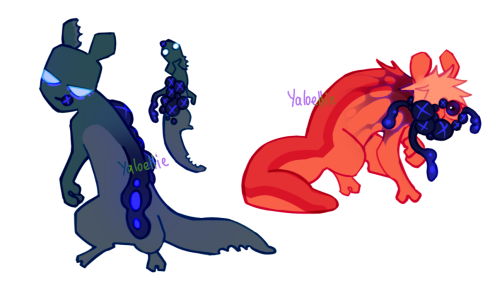 My OCs Who Don't Have Names Yet (I Call Them Just "rotten Friends" Or "Green And Red")