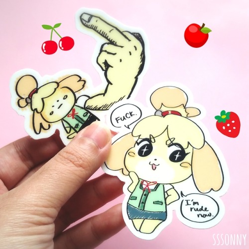 sssonny-art - I got these Rude Isabelle vinyl stickers up in my...