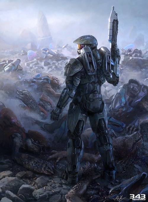 galaxynextdoor:  Halo 4 concept art by John Liberto 