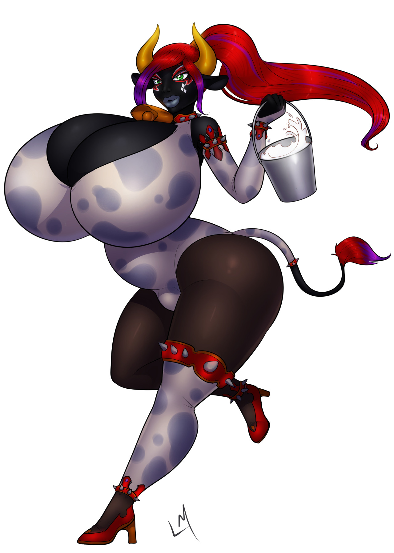 lillymoo-moosings:    Their OC in a milky get-up!Sponsor Stream for Dawnbringer 3