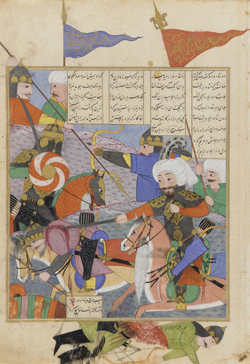 Folio from a Shahnama (Book of kings) by Firdawsi Salik b. Sa'id, Gilan, Iran, 1493-1494“This 