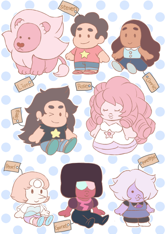 kohirasan:  kohirasan:  plushies part2  part1 part3 I’m drawing the gem fusions