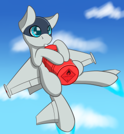 youobviouslyloveoctavia:Someone reminded me I needed to draw Scrampone. So I made a cute. Remember: Don’t shoot red barrels! Plane pones need them to drink :cx3!