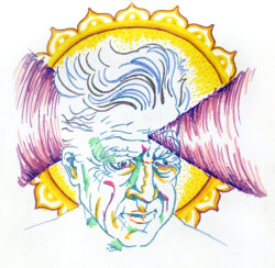 Visions of David Lynch ~ Original Psychedelic Ink Portrait