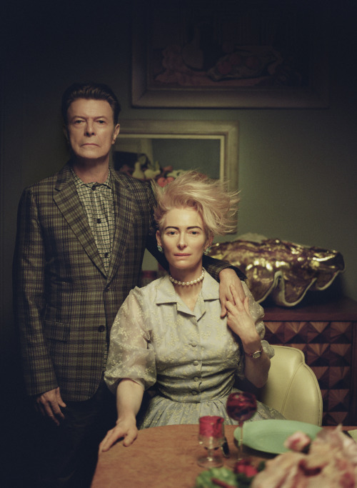 Tilda Swinton and David Bowie photographed  by Floria Sigismondi for The Stars (Are Out Tonight) (20