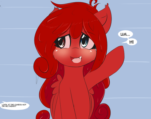 askcherrytheslime: I’m b-back. hey guys i think im getin back to drawing for cherry too. =w=b  :D Yay Cherry! c: