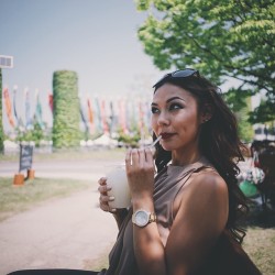 elissaalva:  cooling off in this speck of shade. it’s pretty warm out here right now. I am so used to Bay Area weather that anything over 68° is considered hot to me. the only thing keeping me alive right now is this frozen lemonade. I need to buy