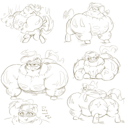 Some Flutterhulk doodles and practice