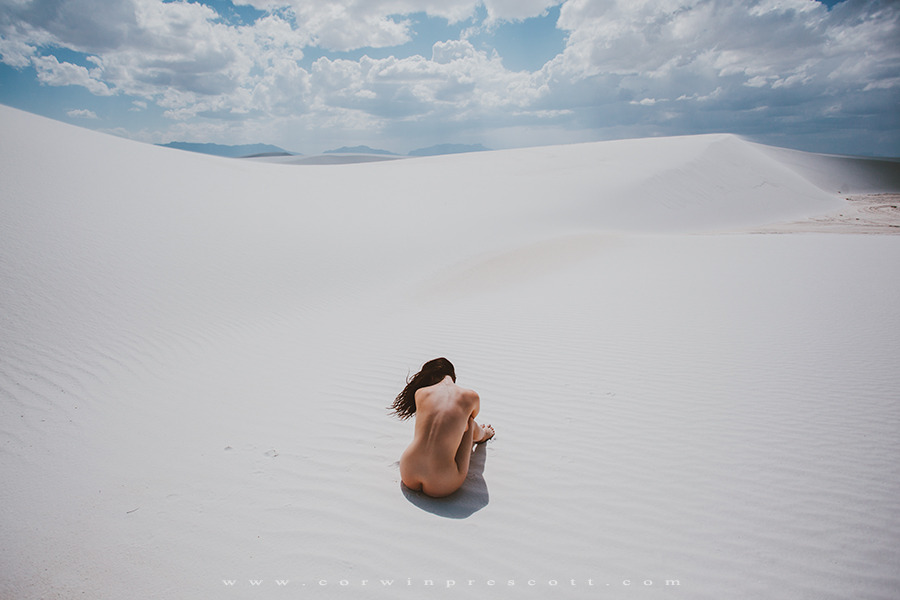 corwinprescott:  “We Were Wanderers”White Sands, NM 2015Corwin Prescott - Nicole