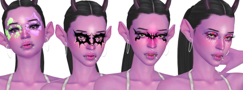 nsves: facepaint 05. dl | gumroad | 14 swatches, slider compatible, made on feminine frame but not r