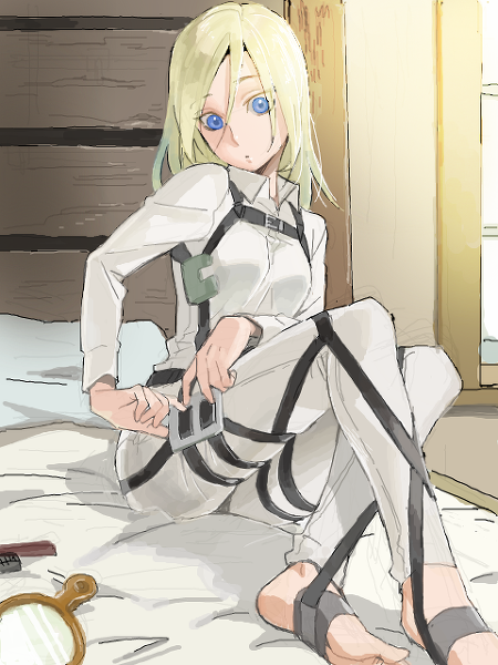 throne-of-jesters:  Whenever I look at these… the topic always strikes me… The 3DMG must be a pain to strap on and off on a regular basics… Source:  めか 