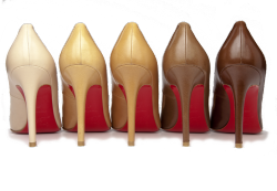 aculturedpearl:  Louboutins are redefining the “nude” pump— now available in five shades.  Great initiative! 