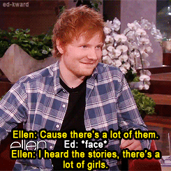 ed-kward:  Ed Sheeran on The Ellen Show X adult photos