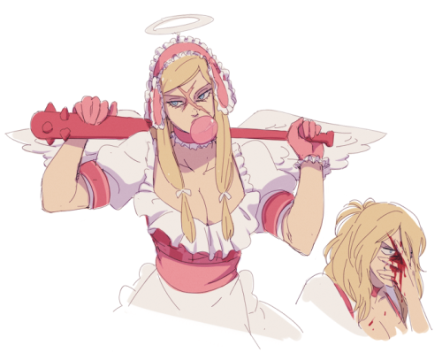 oeilvert:  bad girls concept art is kinda cute. i liked the scar on her face 