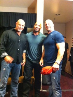 littledee84:  Bill Goldberg - The Rock - Steve Austin If you could take one, which one do you choose?  I&rsquo;d want all three! 😉