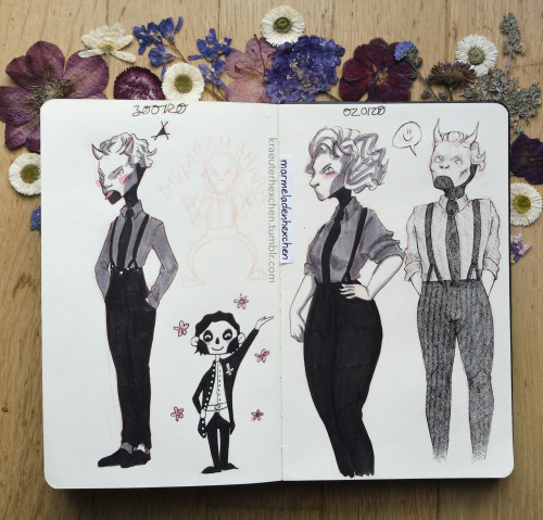 an-awkward-artblog:Some Ghouls and a tiny Papa III because Ghost has brought me nothing but joy late