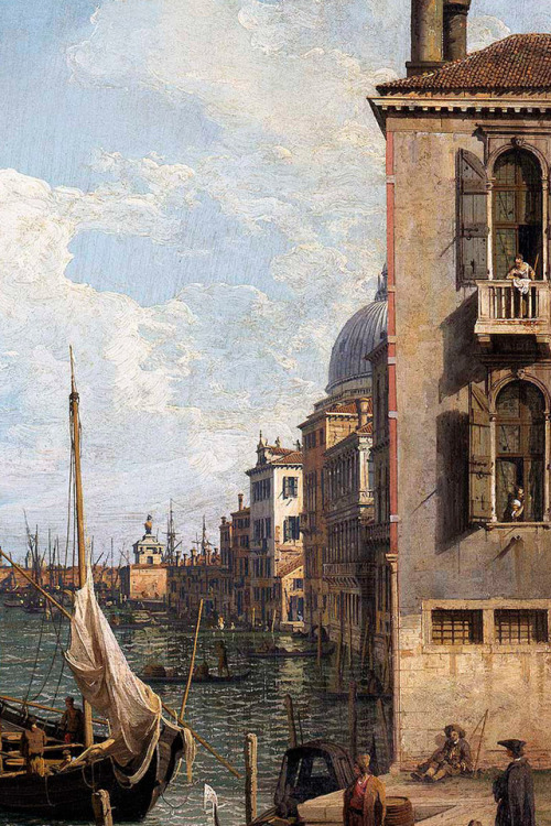 laclygrantham:Veduta del Canal Grande verso la Punta della Dogana, da Campo San Ivo, Canaletto (Ital