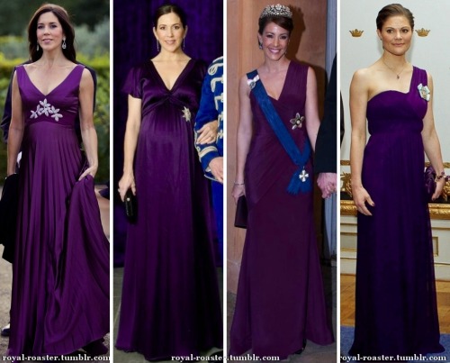 royal ladies in purple