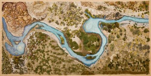 moodboardmix: Alexandra Kehayoglou, “Santa Cruz River”, 2016 -17, Hand-Tufted Wool Rugs, 10m x 4.6m