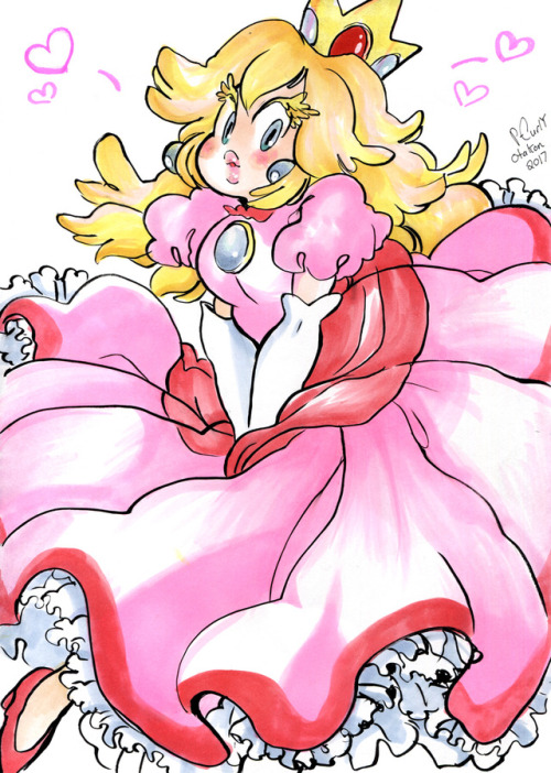 pocketseizure: Princess Peach commission drawn at Otakon 2017 by the fabulous @p-curlyart