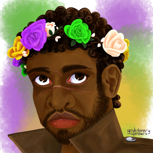 genderbinaryisforlosers:anyway, here’s my boy Juno in a flower crown