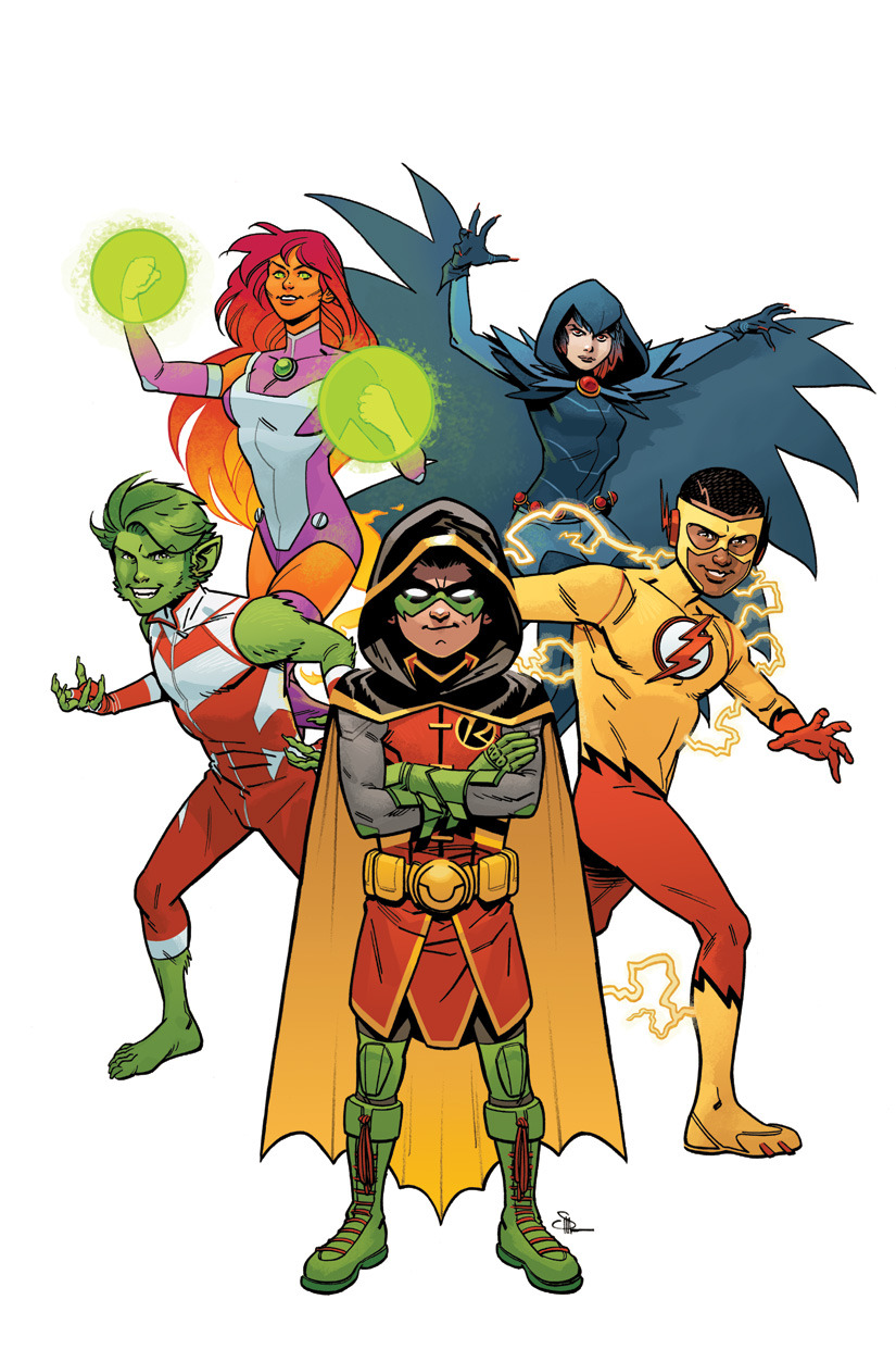 evandocshaner:  My variant cover for Teen Titans: Rebirth #1, by Benjamin Percy and