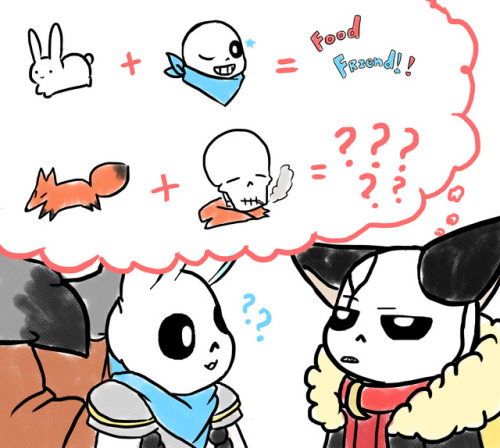 owosa:  more like sleepy big brothersfellWolves by @sanspar / bunny!blue and fox!papy idea by @keksbela Part 3 / 5 