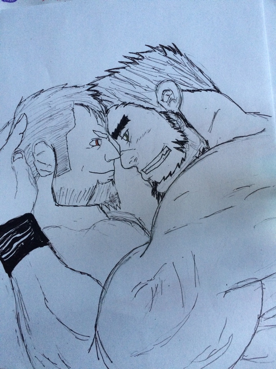bara-detectives:  bara-detectives:  Work in progress.  Mick and John “Is you is