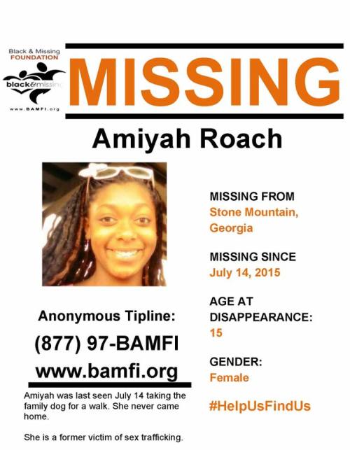 -casuallyme: missa-belle: Are any of my followers in Georgia? Help us find Amiyah Roach. I just left